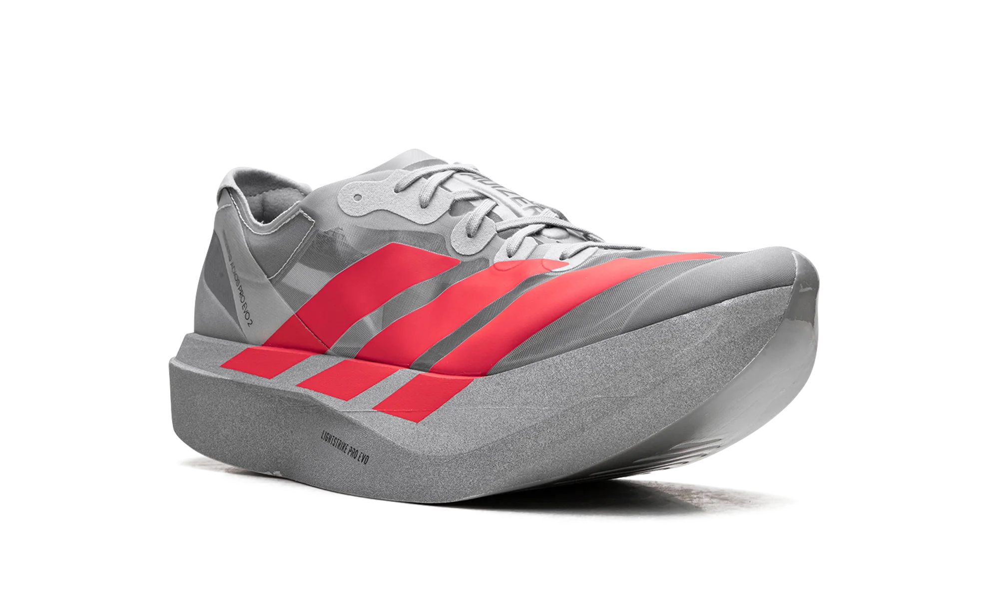 Adizero Adios Pro Evo 2 "Silver Metallic/Lucid Red/Grey Two" JR7259 - Image 7