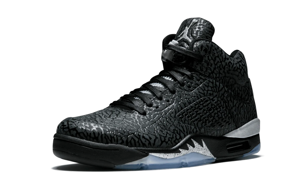 Air Jordan 5 Retro 3Lab5 "Black Silver" 599581 003 - Image 4