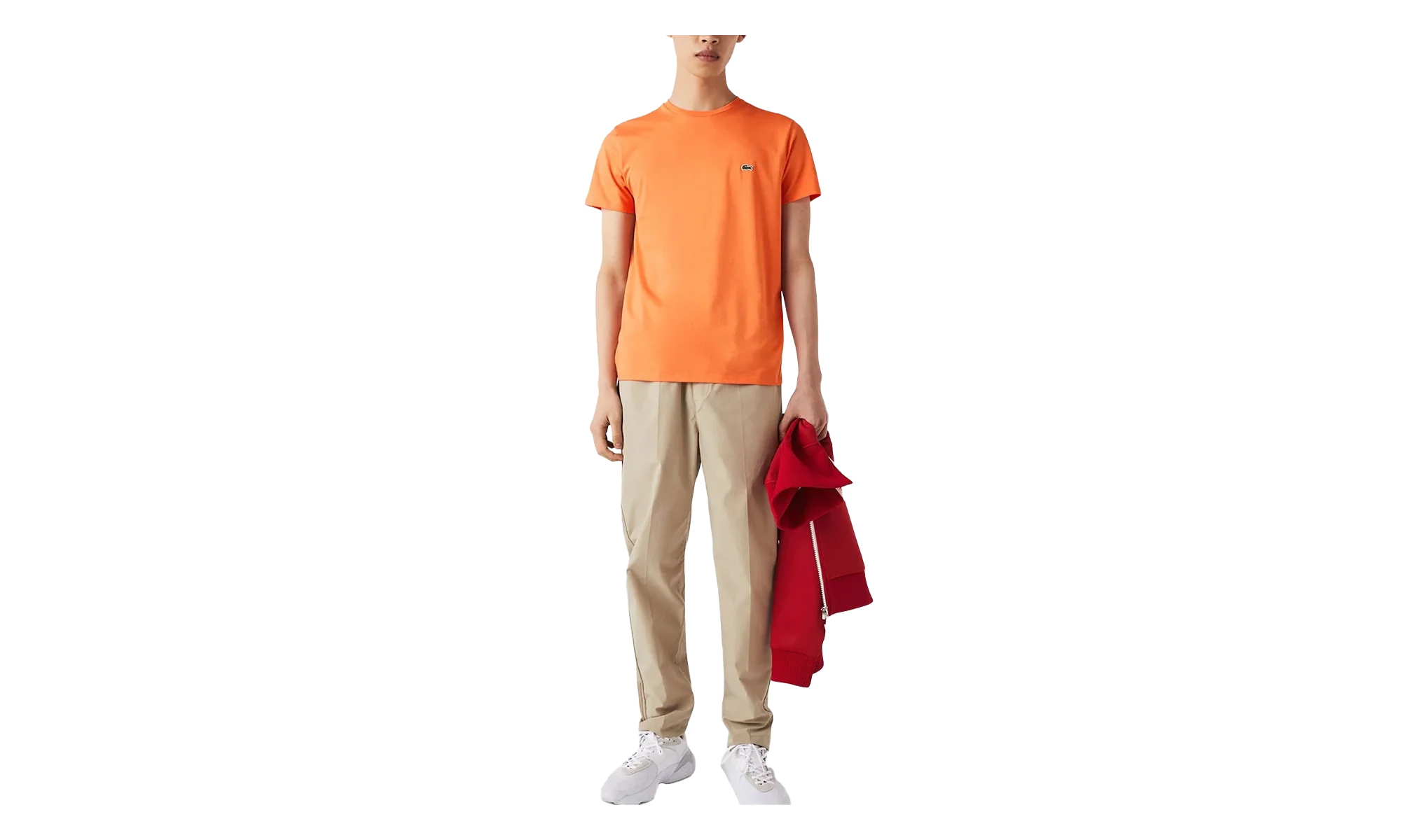 Crew Neck Pima Cotton Jersey T-shirt "Orange" TH6709 NPB - Image 3