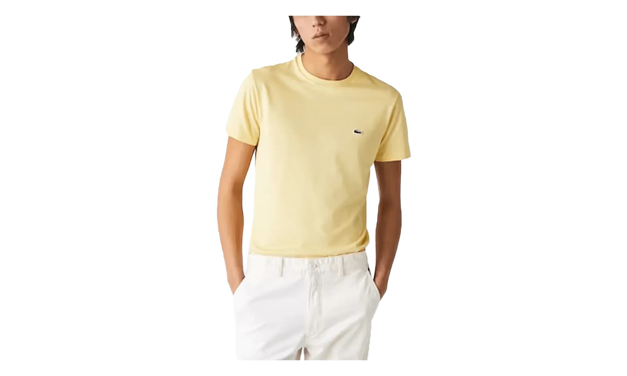 Crew Neck Pima Cotton Jersey T-shirt "Yellow" TH6709 6XP - Image 3