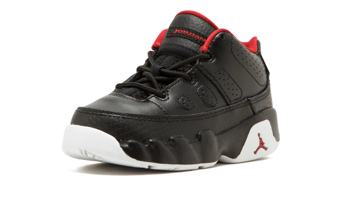 Jordan 9 Retro Low BT TD "BLACK / GYM RED / WHITE" 833906 001 - Image 4