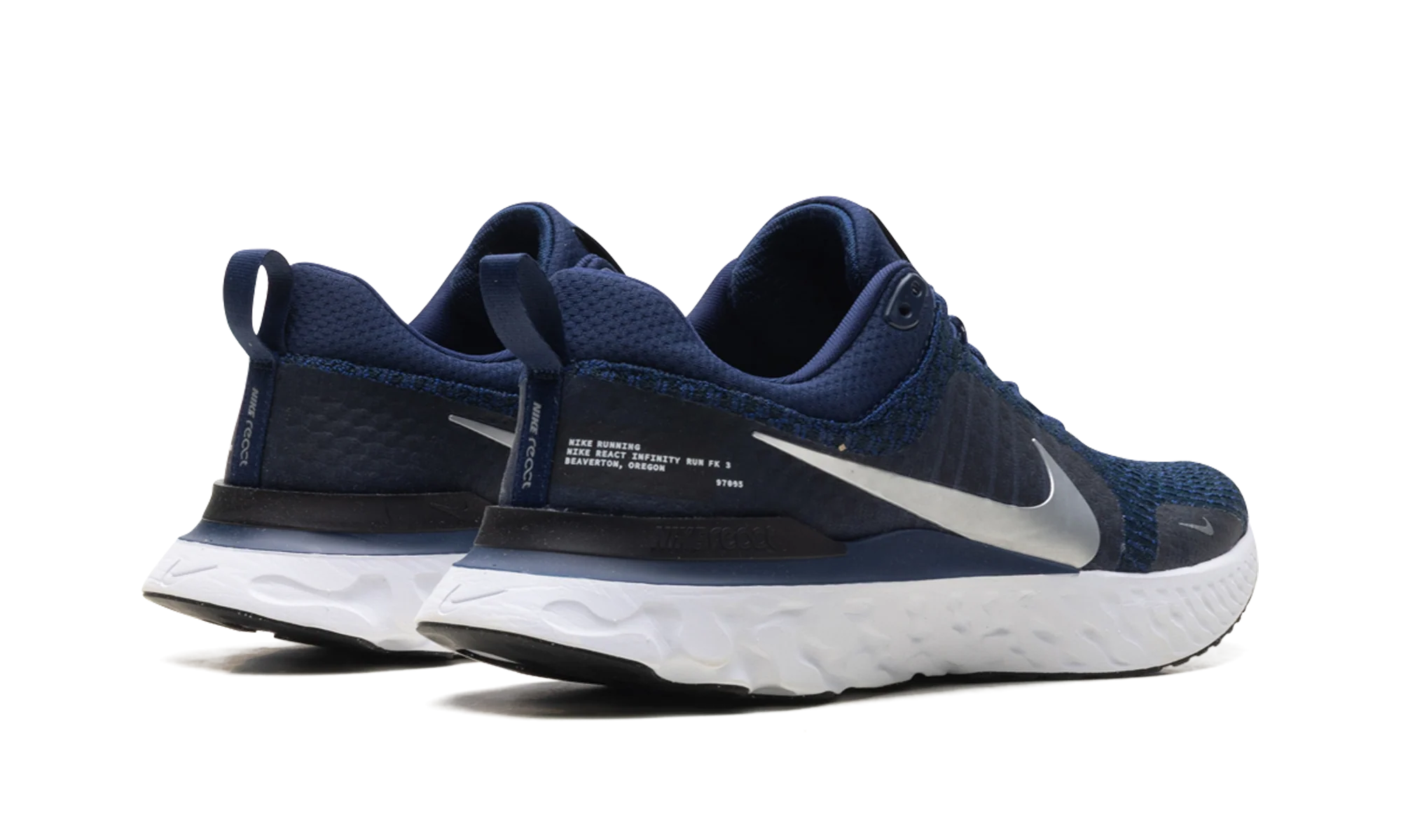 React Infinity Run Flyknit 3 "College Navy Metallic Silver" DZ3014 401 - Image 3