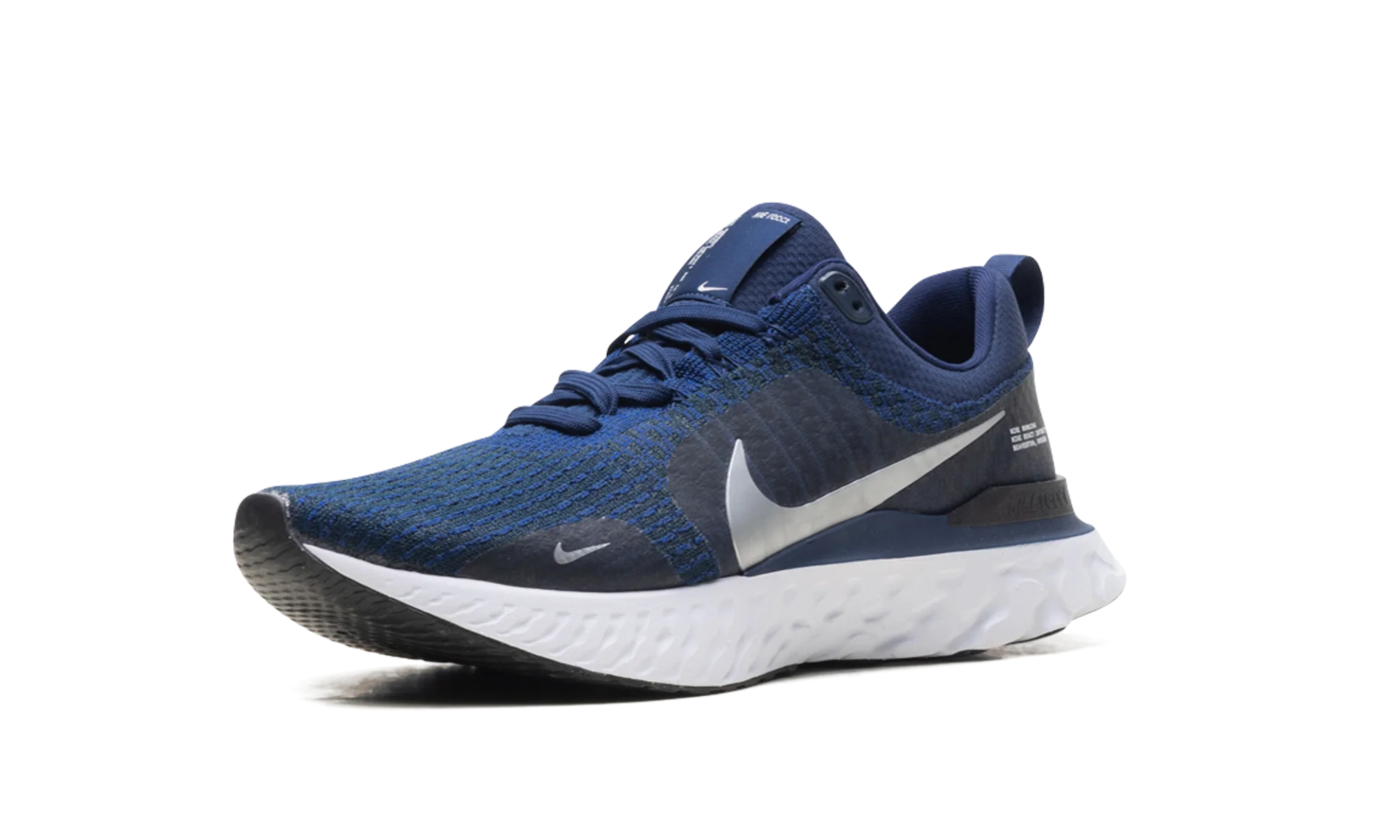 React Infinity Run Flyknit 3 "College Navy Metallic Silver" DZ3014 401 - Image 4