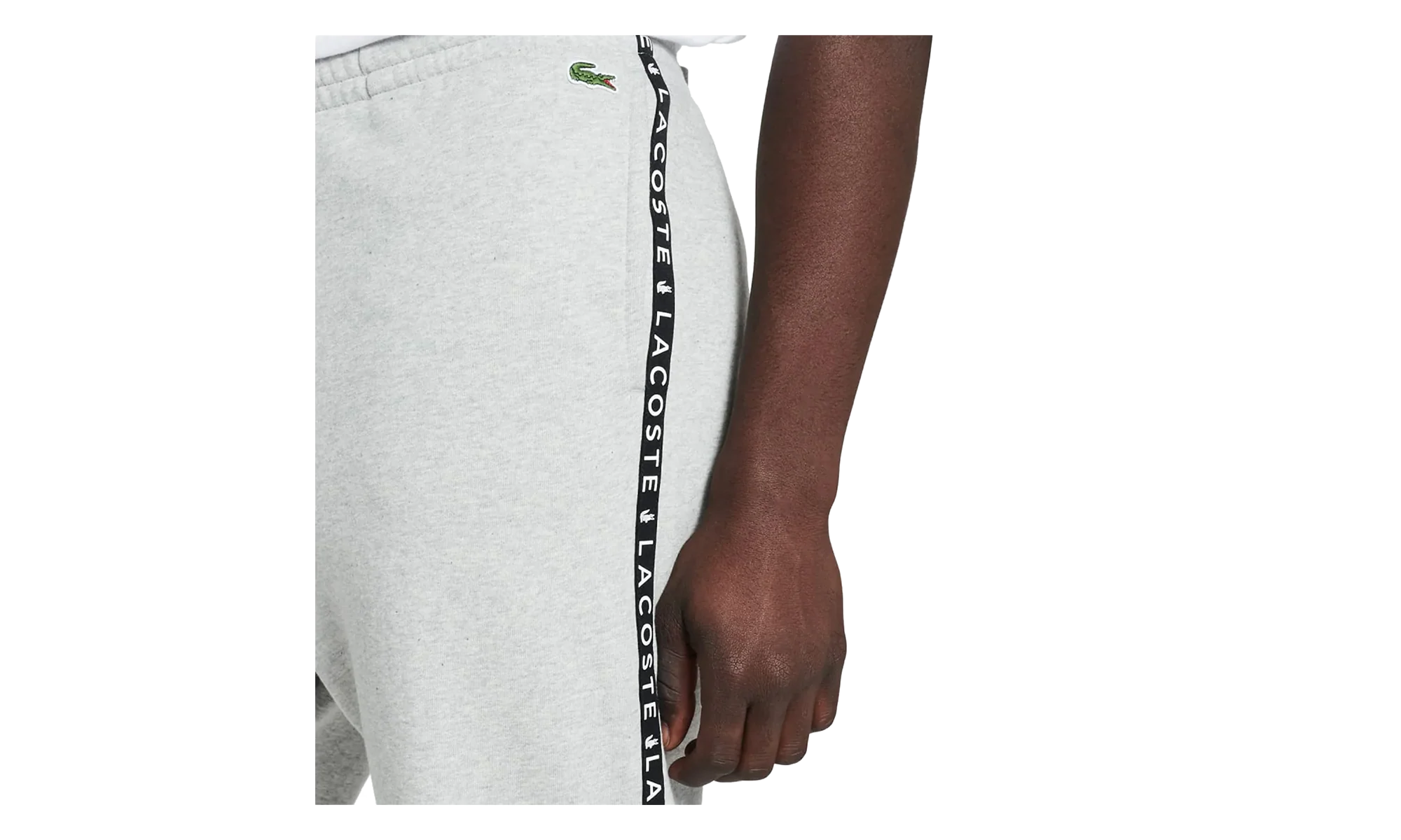 Signature Striped Colorblock Fleece Pants "Grey Chine / Black / White" XH7066 51 SJ1 - Image 5